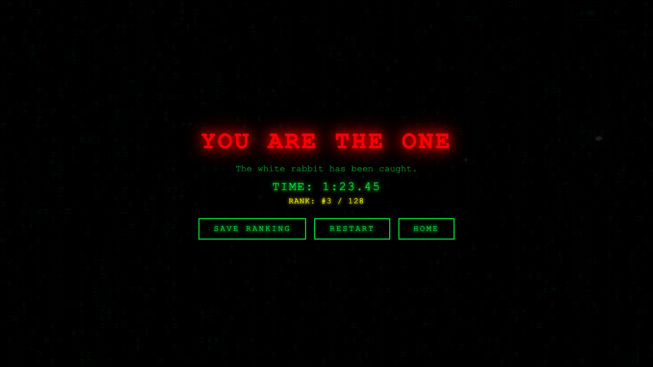 MATRIX ranking screen